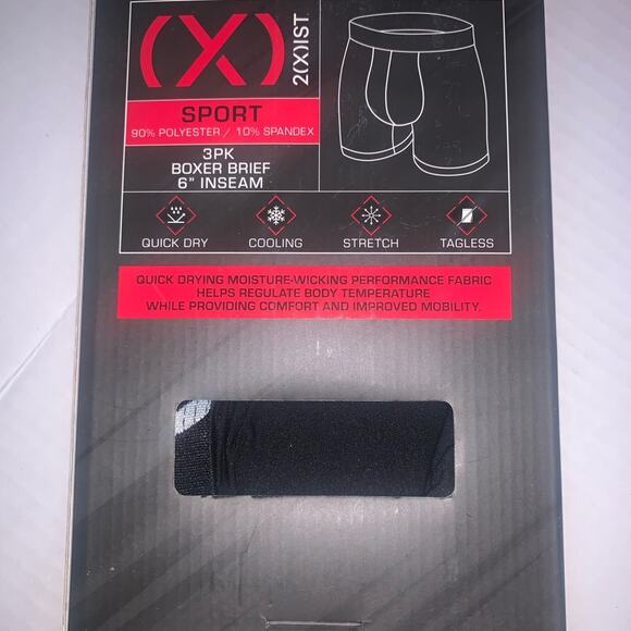 2(X)IST Sport Boxer Brief 3-Pack 6” Inseam - Picture 3 of 7